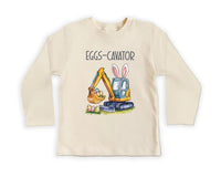 Eggs-Cavator Baby Sweatshirt, Boys Easter Pullover