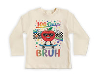 100 Days of School Bruh Toddler Shirt, Milestone Celebration Outfit