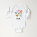 Custom Candy Hearts Baby Bodysuit, Personalized Valentine’s Day Outfit