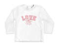 Vintage Love Baby Shirt, Cute Girls Bow Valentine’s Day Outfit
