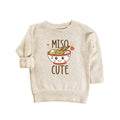 Miso Cute Baby Sweatshirt, Unisex Baby Outfit, Hipster Baby Gift Idea