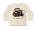 Personalized Monster Truck Baby Shirt, Custom Kids Name Birthday Gift
