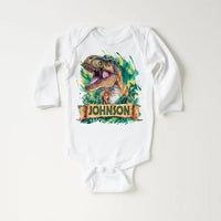 Personalized Dinosaur Baby Sweatshirt, Custom Name T-Rex Kids Outfit