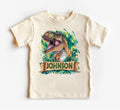 Personalized Dinosaur Baby Shirt, Custom Name T-Rex Kids Outfit