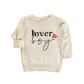 Lover Boy Baby Sweatshirt, Vintage Valentine's Outfit for Boys