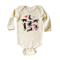 Black Cat Valentine's Day Baby Sweatshirt, Adorable Valentine's Day Gift