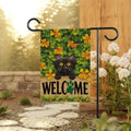 St Patrick's Day Garden Flag, 12x18 Inch Double Sided, Irish Shamrock Yard Decorations, Black Cat Welcome Flag, Shamrocks Holiday Flag
