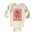 I Steal Hearts Baby Bodysuit, Cute Valentine Day Kids Outfit