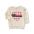 Heart Valentine's Day Baby Sweatshirt, Custom Kids Valentine's Baby Pullover