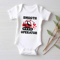 Construction Valentine Baby Bodysuit, First Valentines Day Outfit