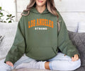 Los Angeles Strong Hoodie, LA Graphic Forest Outfit