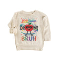 100 Days of School Bruh Toddler Sweatshirt, Milestone Celebration Outfit