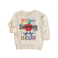 100 Days of School Bruh Toddler Shirt, Milestone Celebration Outfit