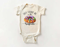 They Found Me in the King Cake Baby Bodysuit, Minimalist Baby Shower Gift