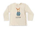 Personalized Name Bunny Baby Shirt, Adorable Rabbit Gift for Newborn