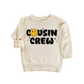 Cousin Crew Smiley Face Baby Sweatshirt, Cute Matching Cousins Family Reunion Gift