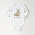 Personalized Girls Easter Baby Bodysuit, Spring Outfit for Girls