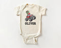 Personalized Dino Valentine Baby Bodysuit, Cute Dinosaur Kids Gift