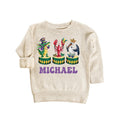 Personalized Mardi Gras Baby Sweatshirt, Adorable Mardi Gras Parade Outfit