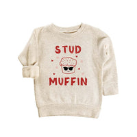 Stud Muffin Valentine's Day Baby Shirt, Cute Love Heart Kids Outfit