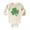 Retro Shamrock Baby Bodysuit, Cute Irish Four Leaf Clover Kids Outfit