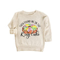They Found Me in the King Cake Baby Sweatshirt, Minimalist Baby Shower Gift