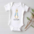 Personalized Name Bunny Baby Bodysuit, Adorable Rabbit Gift for Newborn