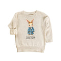 Personalized Name Bunny Baby Sweatshirt, Adorable Rabbit Gift for Newborn