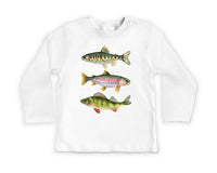 Trout Fishing Baby Bodysuit, Outdoor Kids Outfit