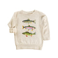 Trout Fishing Baby Sweatshirt, Outdoor Kids Outfit