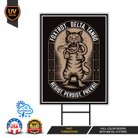 Subtle FDT, Defend Democracy Yard Sign - Resist Hate Lawn Sign, Anti-Trump Sign, Resist Racism, Resist Fascism Yard Sign with Metal H-Stake