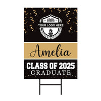 Personalized Graduation Senior Yard Sign 2025, Senior Grad Sign, Class of 2025, Custom Graduation 2025 Yard Sign with Metal H-Stake