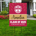 Personalized Graduation Senior Yard Sign 2025, Senior Grad Sign, Class of 2025, Custom Graduation 2025 Yard Sign with Metal H-Stake
