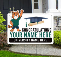 Personalized College Graduation Yard Sign 2025, College Logo Sign, Custom Graduate School College University Yard Sign with Metal H-Stake