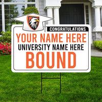 Personalized College Graduation Yard Sign 2025, College Logo Sign, Custom Graduate School College University Yard Sign with Metal H-Stake