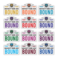 Personalized College Bound Yard Sign, College Logo Sign, Custom Graduate College University Bound Yard Sign with Metal H-Stake