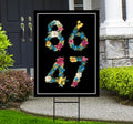 86 47 Not My President Yard Sign - Resist Hate Lawn Sign, Anti-Trump Sign, Resist Racism, Resist Fascism Yard Sign with Metal H-Stake