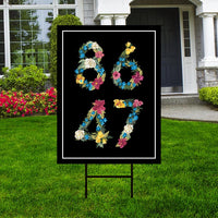 86 47 Not My President Yard Sign - Resist Hate Lawn Sign, Anti-Trump Sign, Resist Racism, Resist Fascism Yard Sign with Metal H-Stake