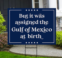 Gulf of Mexico Yard Sign - Resist Hate Lawn Sign, Anti-Trump Sign, Resist Racism, Resist Fascism Yard Sign with Metal H-Stake