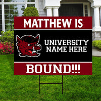 Personalized College Bound Future Yard Sign, College Logo Sign, Custom Graduate College University Bound Future Yard Sign with Metal H-Stake