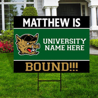 Personalized College Bound Future Yard Sign, College Logo Sign, Custom Graduate College University Bound Future Yard Sign with Metal H-Stake