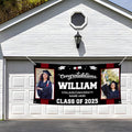 Graduation 2025 Personalized Banner Sign With Photo - 13 Oz Before After Memories Custom Class of 2025 Graduation Banner With Metal Grommets