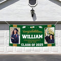 Graduation 2025 Personalized Banner Sign With Photo - 13 Oz Before After Memories Custom Class of 2025 Graduation Banner With Metal Grommets
