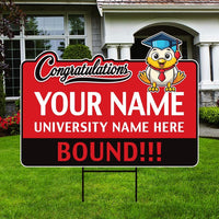 Personalized College Bound Future Yard Sign, College Logo Sign, Custom Graduate College University Bound Future Yard Sign with Metal H-Stake