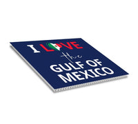 I Love the Gulf of Mexico, Subtle FDT Yard Sign - Resist Hate Lawn Sign, Anti-Trump, Resist Racism, Resist Fascism Sign with Metal H-Stake