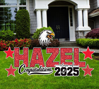 Personalized Graduation Yard Sign Letters 18", Custom Graduation Yard Cutouts Congratulations Grad 2025 Yard Décor With Metal Stakes