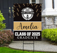 Personalized Graduation Senior Yard Sign 2025, Senior Grad Sign, Class of 2025, Custom Graduation 2025 Yard Sign with Metal H-Stake