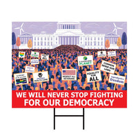 Are We Great Yet Cause I Just Feel Embarrassed Yard Sign - Resist Hate, Anti-Trump, Resist Racism, Resist Fascism Sign with Metal H-Stake