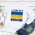 Stand With Ukraine Long Sleeve Shirt, Ukraine Support Outfit