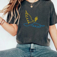 Free Ukraine Short Sleeve T-Shirt, Ukraine Support Outfit